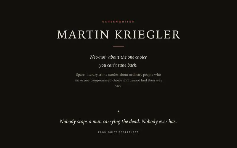 Home page of martinkriegler.com